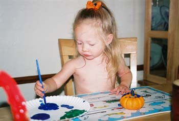 P-painting pumpkins